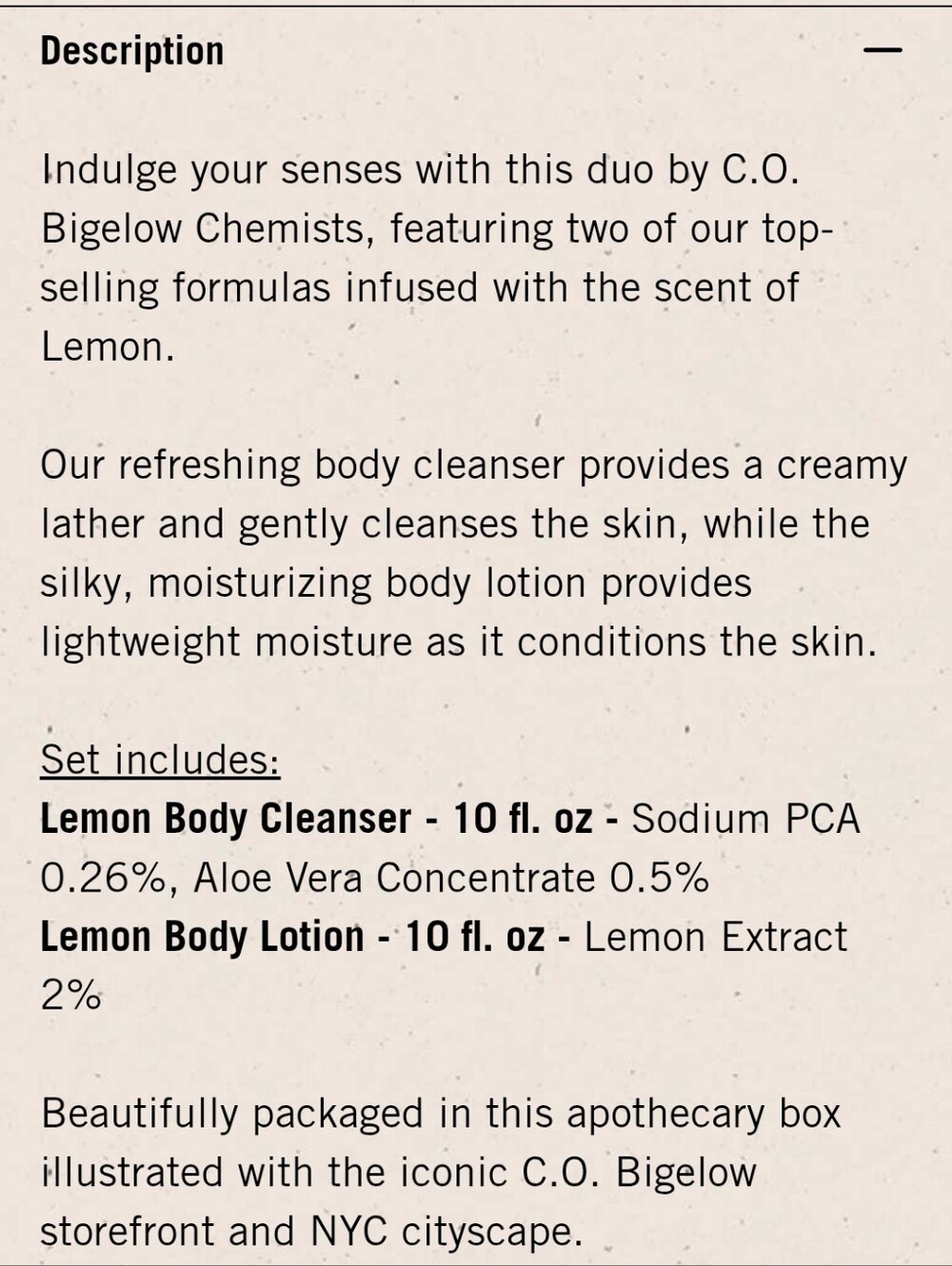 NEW C.O. Bigelow Lemon Body Care Duo Apothecary Box Set Body Lotion + Cleanser - Picture 4 of 16